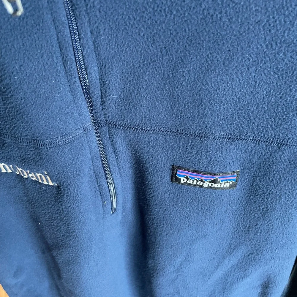 Patagonia Men’s Micro D Fleece Pullover Navy Blue Quarter Zip Size Small
